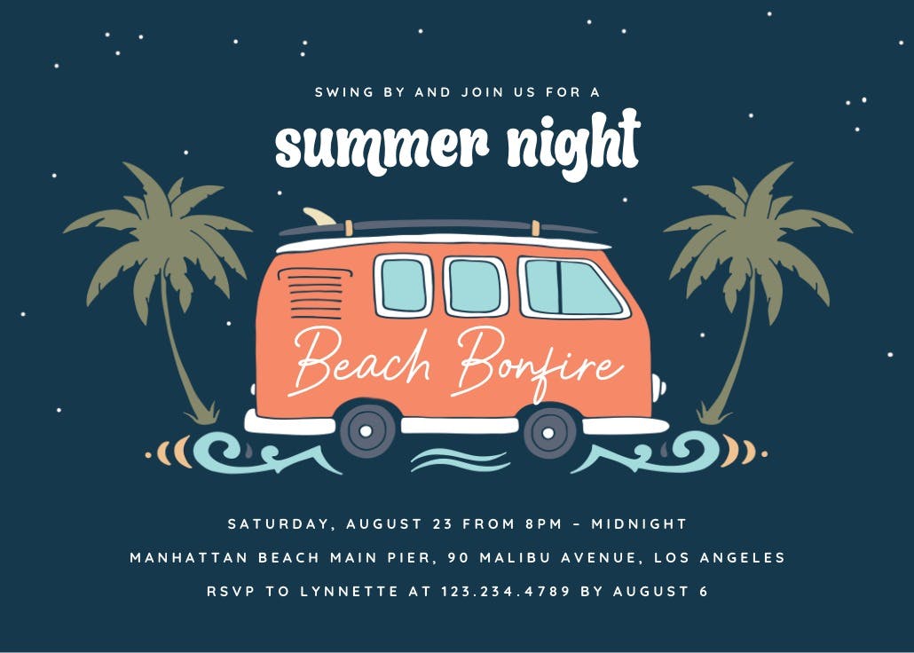 Tide ride - pool party invitation